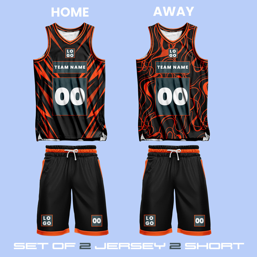 2 Custom Basketball Jersey & 2 Pair Of Shorts