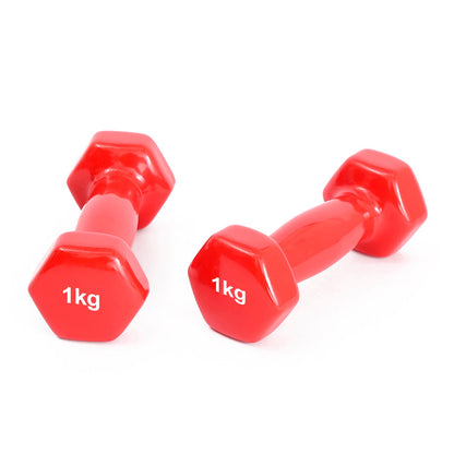 H PRO 1kg Vinyl Dumbbell (Set of 2, 1kg Each)