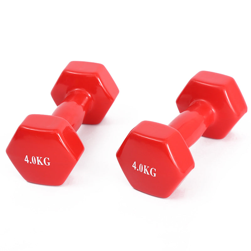 H PRO 4 KG Vinyl Dumbbell (Set of 2, 4 KG Each)