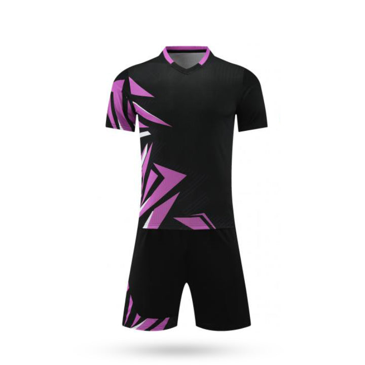 Custom Aero Swift Black Soccer Jersey with Black Short