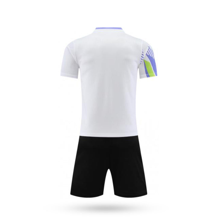 Custom Aero Swift White Soccer Jersey with Black Short