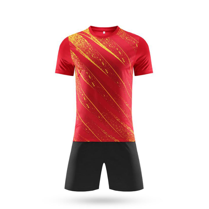 Custom Dominator Red Soccer Jersey with Black Short