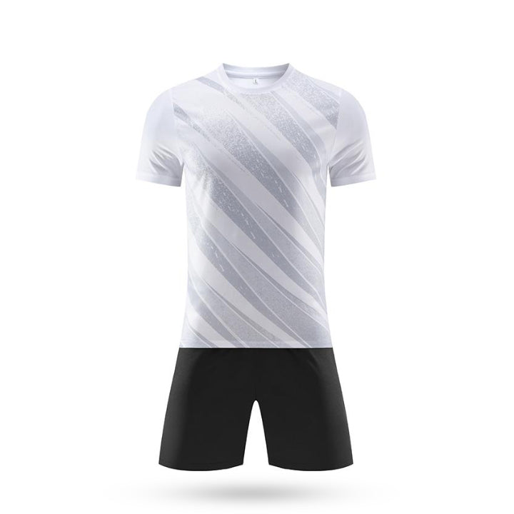 Custom Dominator White Soccer Jersey with Black Short