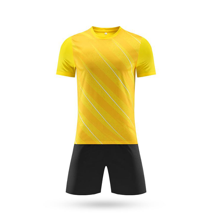 Custom Dominator Yellow Soccer Jersey with Black Short