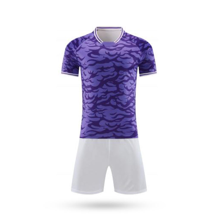 Custom Velocity X Purple Soccer Jersey with White Short