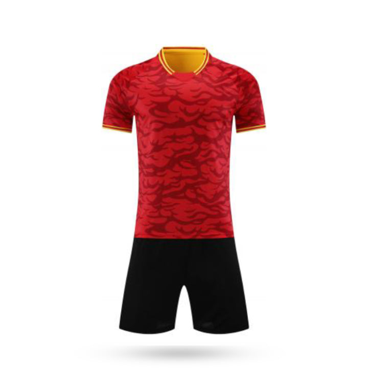 Custom Velocity X Red Soccer Jersey with Black Short