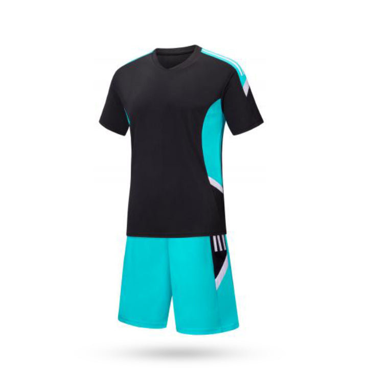 Forge Fit Black Soccer Jersey with Black Short