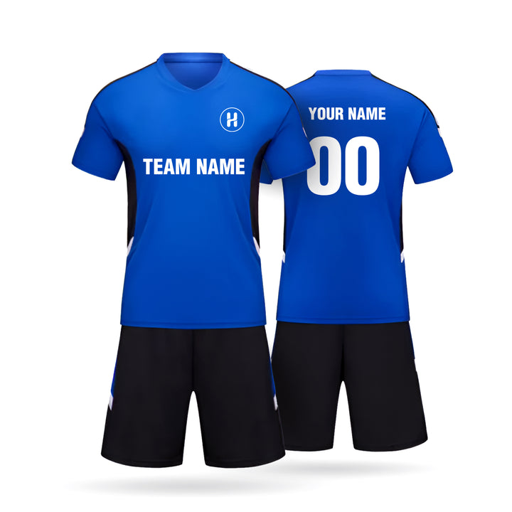 Forge Fit Soccer Custom Jersey Front and Back View with Black Short 