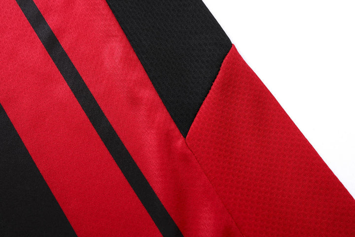 black and red pattern of horzonex soccer jersey