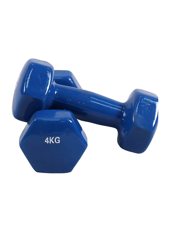 H PRO 4 KG Vinyl Dumbbell (Set of 2, 4 KG Each)