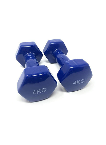 H PRO 4 KG Vinyl Dumbbell (Set of 2, 4 KG Each)