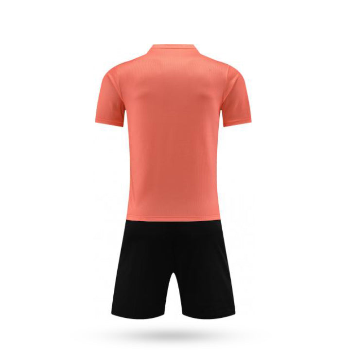 Legacy Luxe Pink Soccer Jersey and Black Short Back View