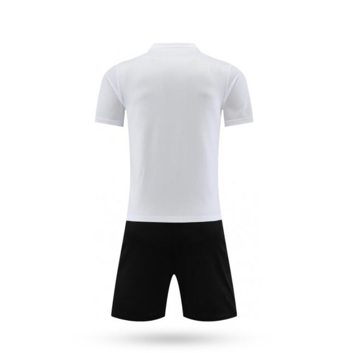 Legacy Luxe White Soccer Jersey and Black Short Back View