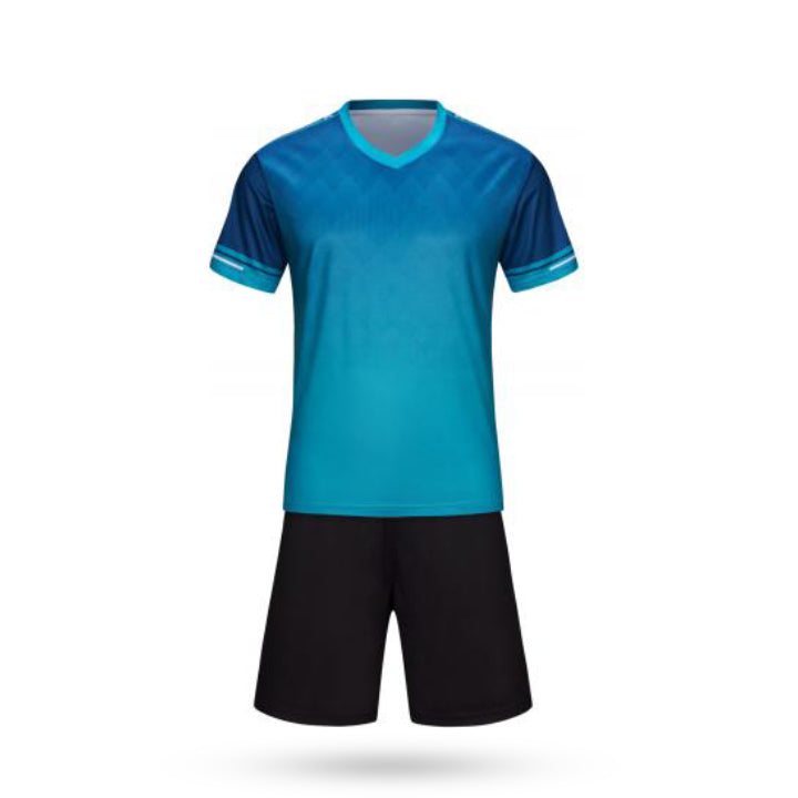 Peak Performance Blue Soccer Jersey with black short