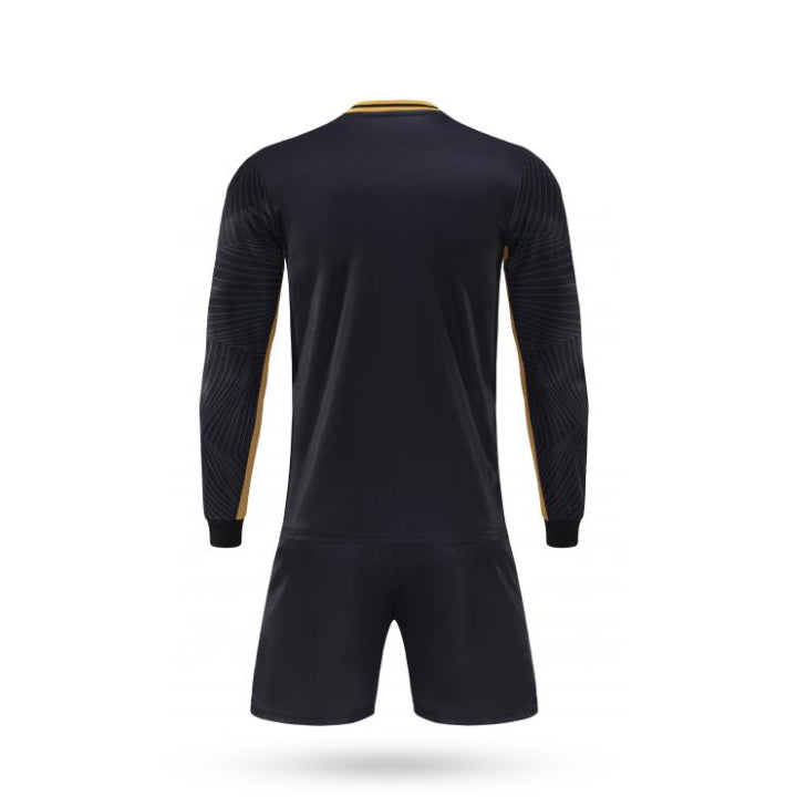 Custom Pulse Gear Black Soccer Jersey with Black Short Back view