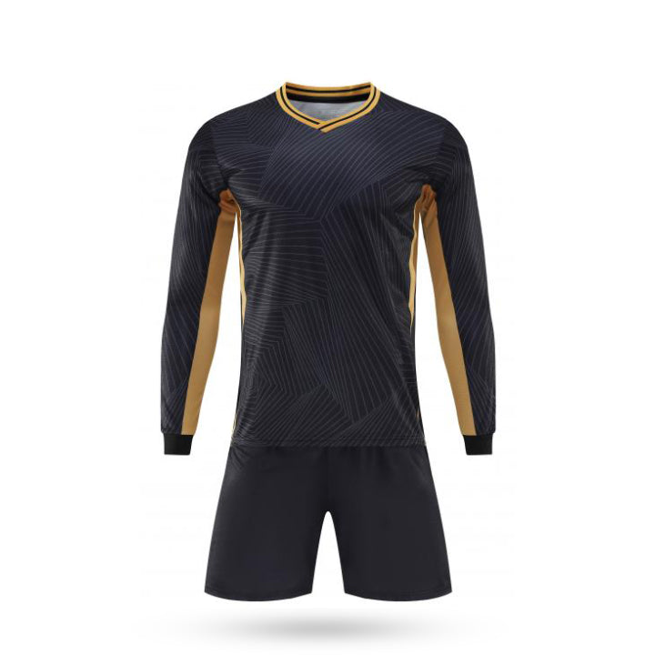 Custom Pulse Gear black Soccer Jersey with Black Short