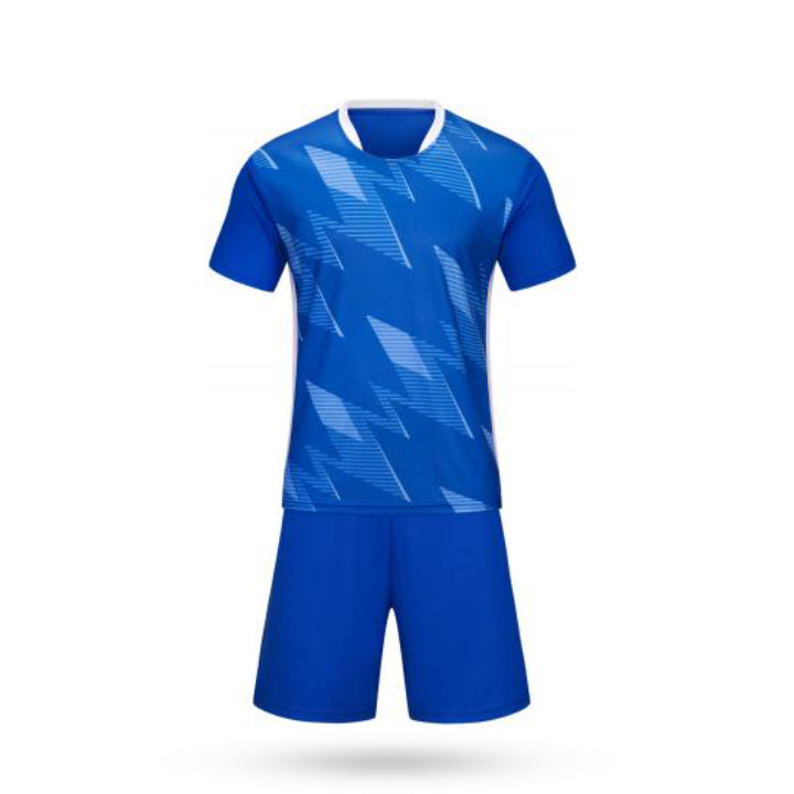 Striker Style Blue Soccer Jersey with Blue Short