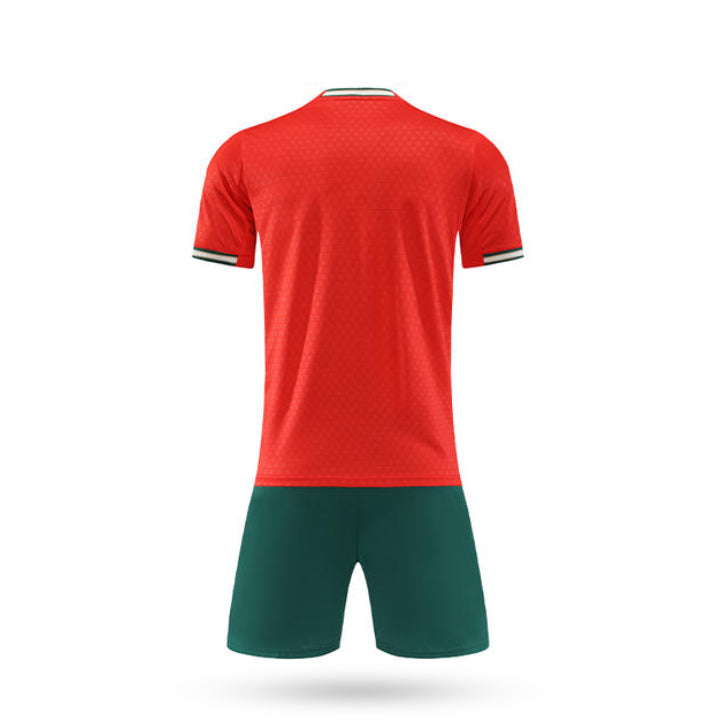 Rear view of the black Vantrex fan style soccer jersey highlighting the clean back panel and the continuation of the white abstract shoulder design.