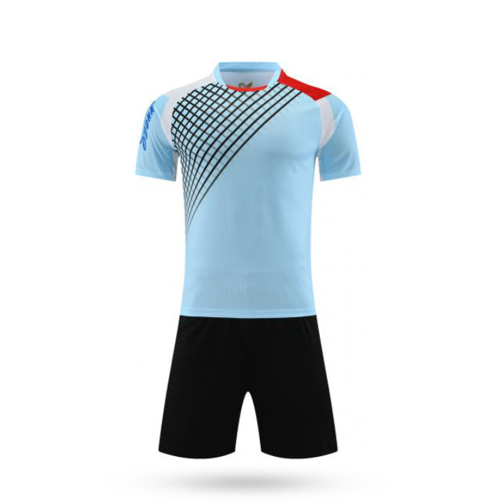 Velocity Vibes Blue Lagoon Soccer Jersey Front View
