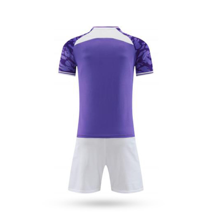 Custom Velocity X Purple Soccer Jersey Back View