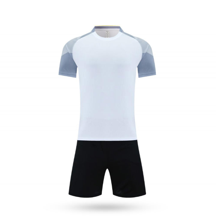 vortex kids soccer white jersey with black short